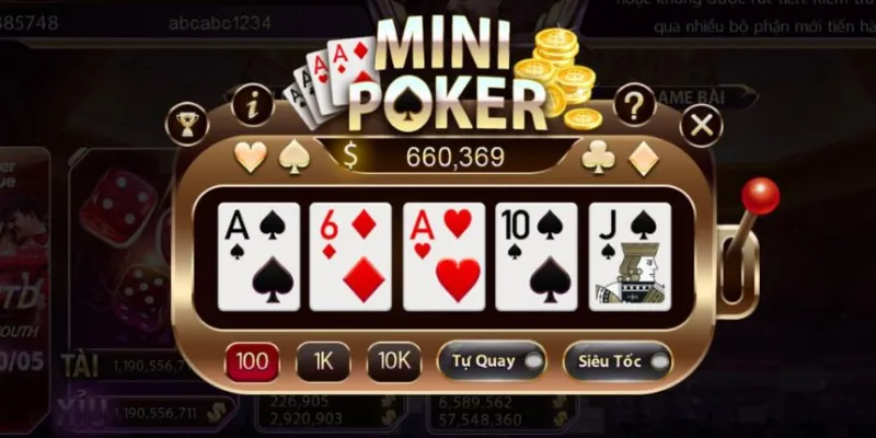Cách chơi mini poker giành chiến thắng lớn